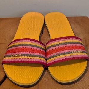 Havaianas Slides You Malta Mix Sandals Beach Pool Casual Pop of Color - Size 11